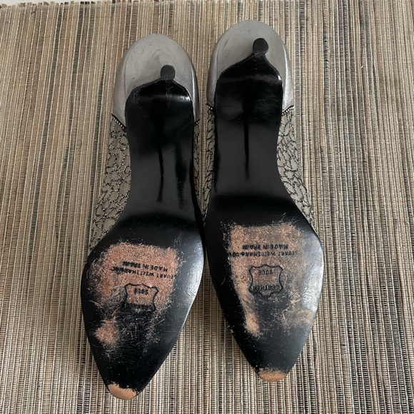 Stuart Weitzman Silver Lace Pumps - Picture 11 of 14